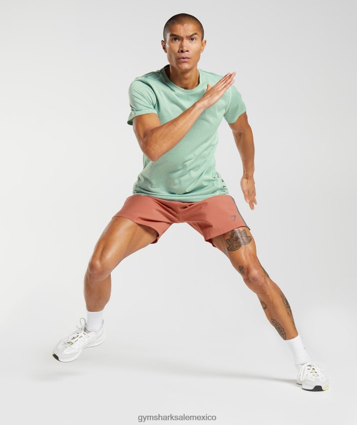 Gymshark pantalones cortos deportivos rojo caqui/gris silueta hombres 04BZTL531 - Gymshark Mujer