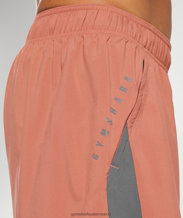 Gymshark pantalones cortos deportivos rojo caqui/gris silueta hombres 04BZTL531 - Gymshark Mujer