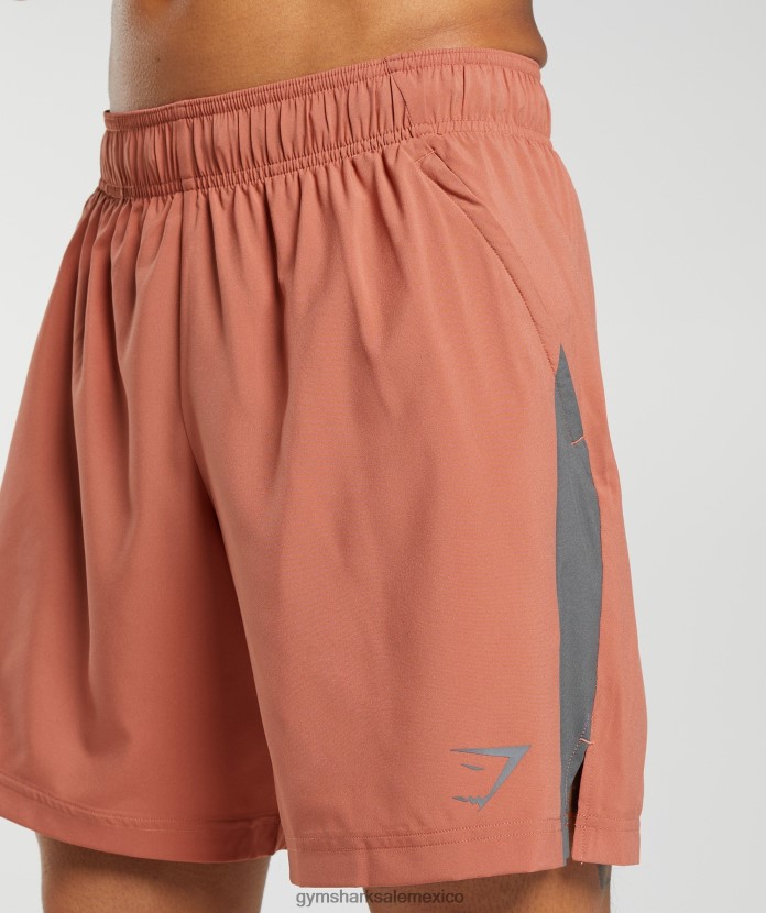 Gymshark pantalones cortos deportivos rojo caqui/gris silueta hombres 04BZTL531 - Gymshark Mujer