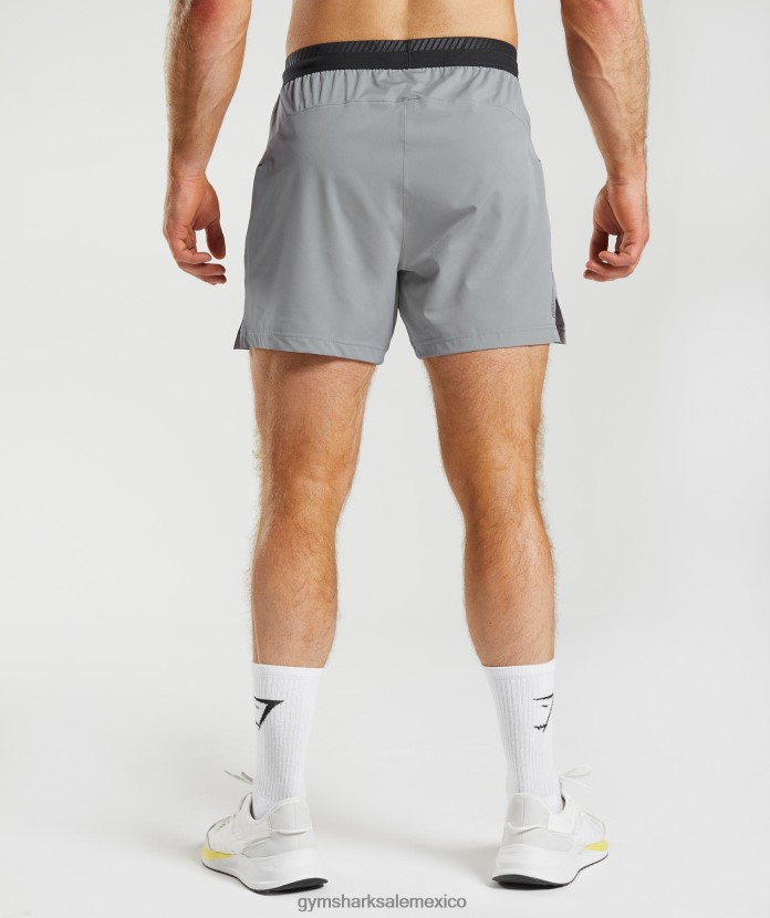 Gymshark pantalones cortos híbridos apex 5 gris deriva hombres 04BZTL546 - Gymshark Mujer
