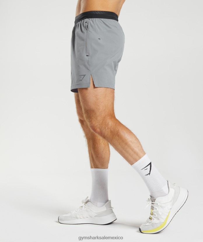 Gymshark pantalones cortos híbridos apex 5 gris deriva hombres 04BZTL546 - Gymshark Mujer