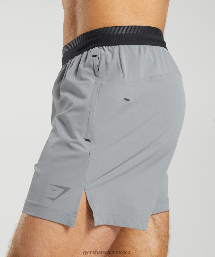 Gymshark pantalones cortos híbridos apex 5 gris deriva hombres 04BZTL546 - Gymshark Mujer