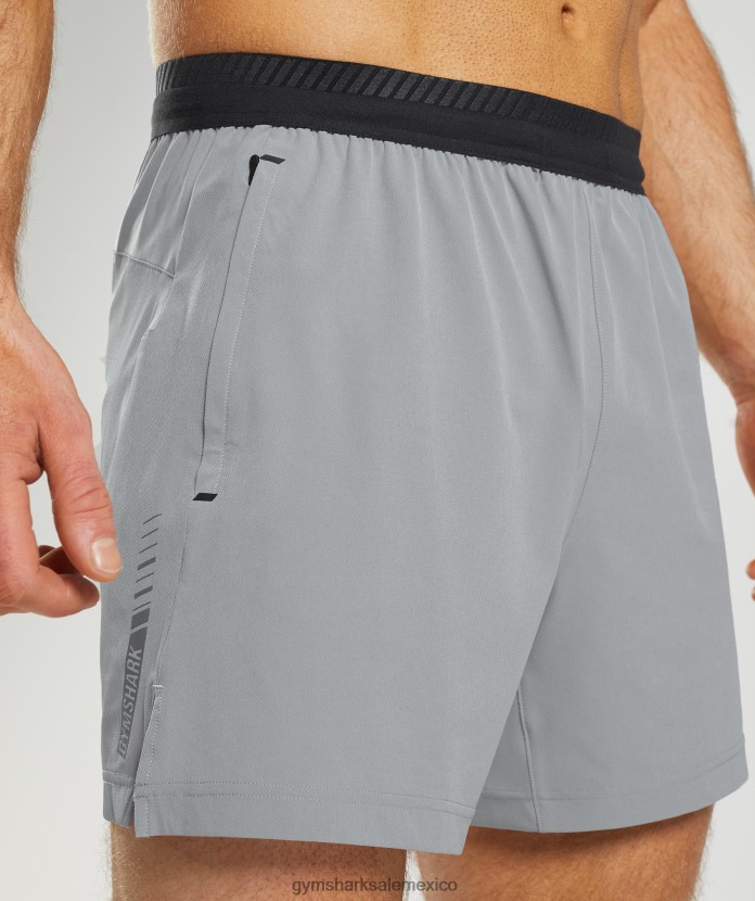Gymshark pantalones cortos híbridos apex 5 gris deriva hombres 04BZTL546 - Gymshark Mujer