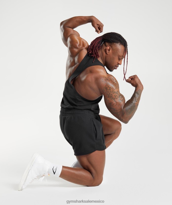 Gymshark pantalones cortos heredados negro hombres 04BZTL527 - Gymshark Mexico