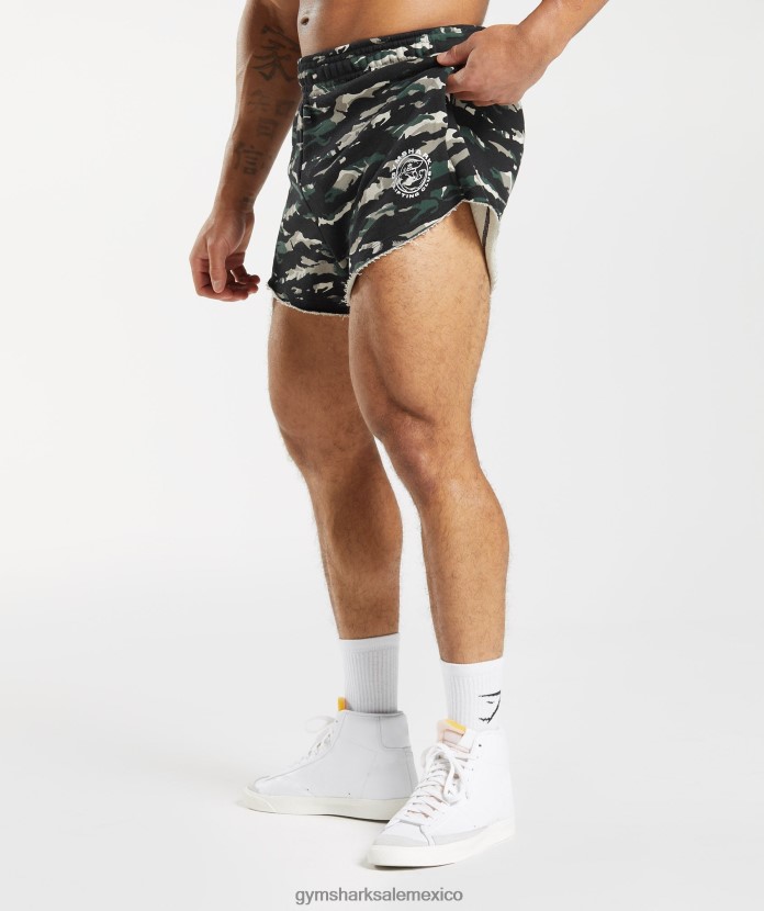 Gymshark pantalones cortos heredados verde obsidiana hombres 04BZTL557 - Gymshark Mexico