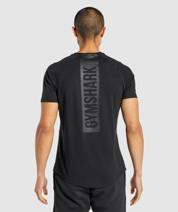 Gymshark camiseta atrevida negro hombres 04BZTL652 - Gymshark Mexico