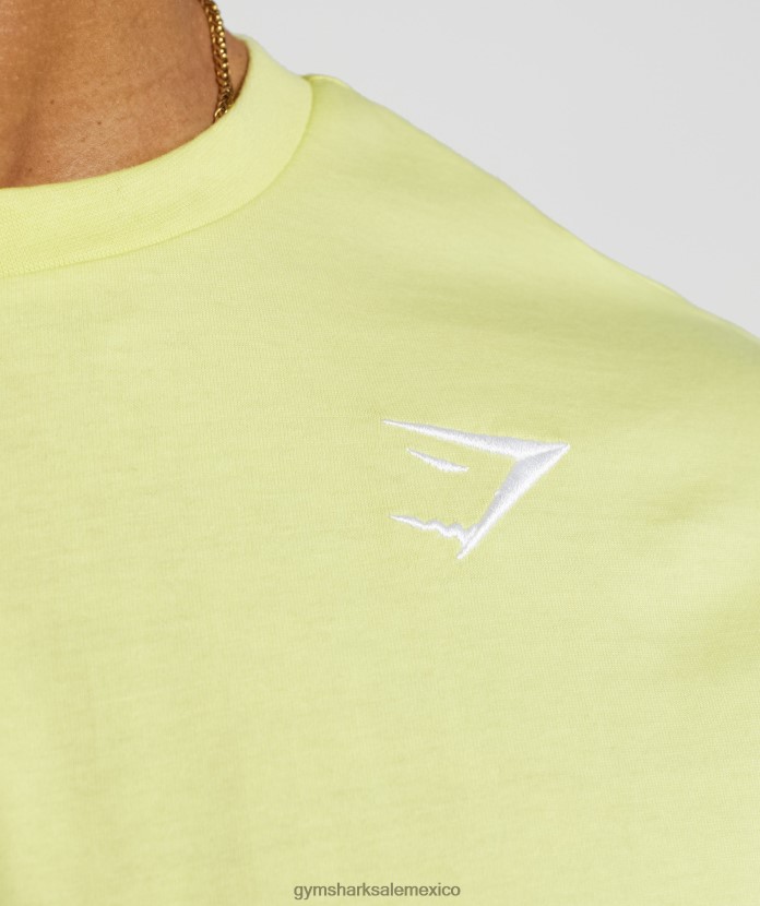 Gymshark camiseta con escudo luciérnaga verde hombres 04BZTL769 - Gymshark México