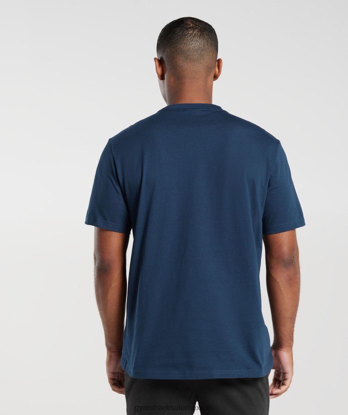 Gymshark camiseta con escudo marina de guerra hombres 04BZTL586 - Gymshark Mujer