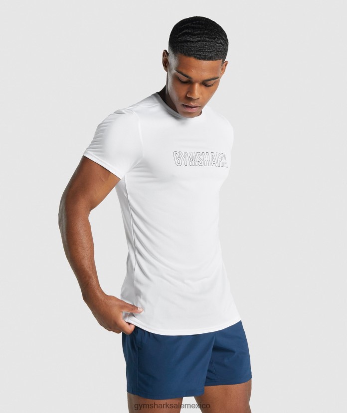 Gymshark camiseta con gráfico de llegada blanco hombres 04BZTL666 - Gymshark Mujer