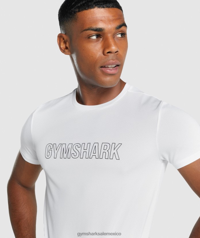 Gymshark camiseta con gráfico de llegada blanco hombres 04BZTL666 - Gymshark Mujer