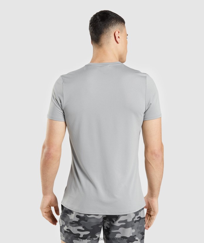 Gymshark camiseta con gráfico de llegada gris ahumado hombres 04BZTL665 - Gymshark Hombre