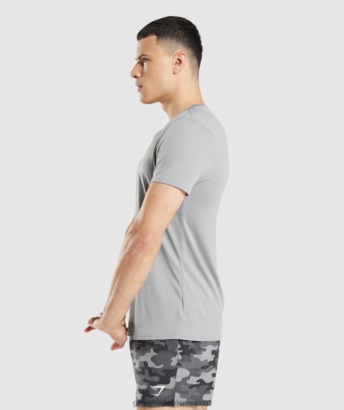 Gymshark camiseta con gráfico de llegada gris ahumado hombres 04BZTL665 - Gymshark Hombre