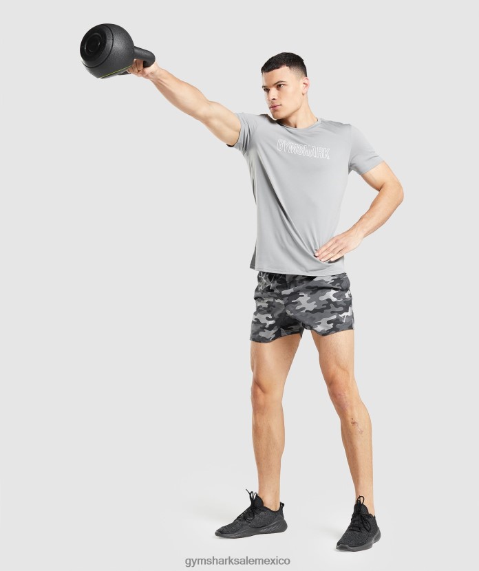 Gymshark camiseta con gráfico de llegada gris ahumado hombres 04BZTL665 - Gymshark Hombre