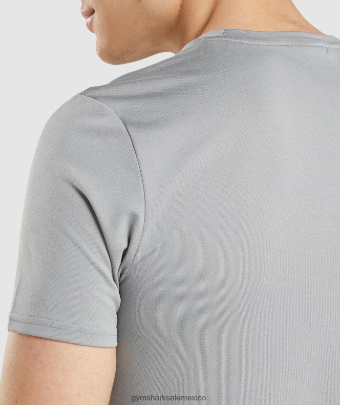 Gymshark camiseta con gráfico de llegada gris ahumado hombres 04BZTL665 - Gymshark Hombre