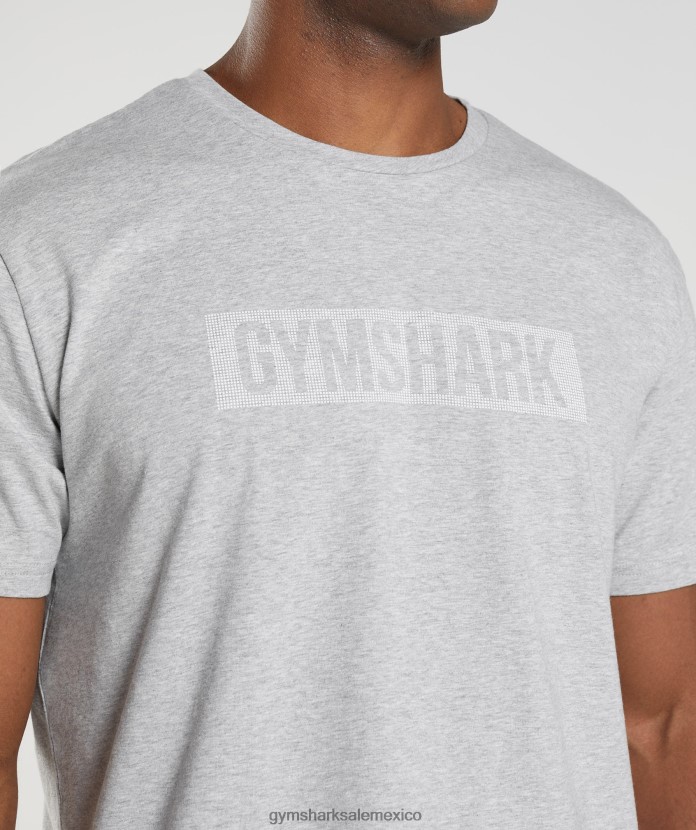 Gymshark camiseta de bloque marga gris claro hombres 04BZTL714 - Gymshark México