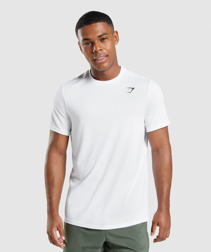 Gymshark camiseta de corte regular de llegada blanco hombres 04BZTL607 - Gymshark Mexico