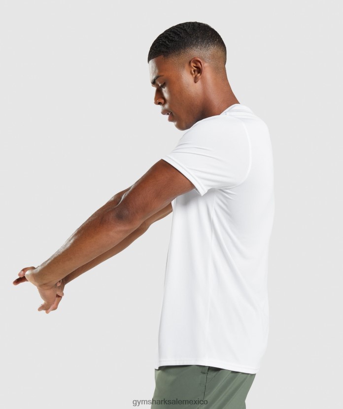Gymshark camiseta de corte regular de llegada blanco hombres 04BZTL607 - Gymshark Mexico