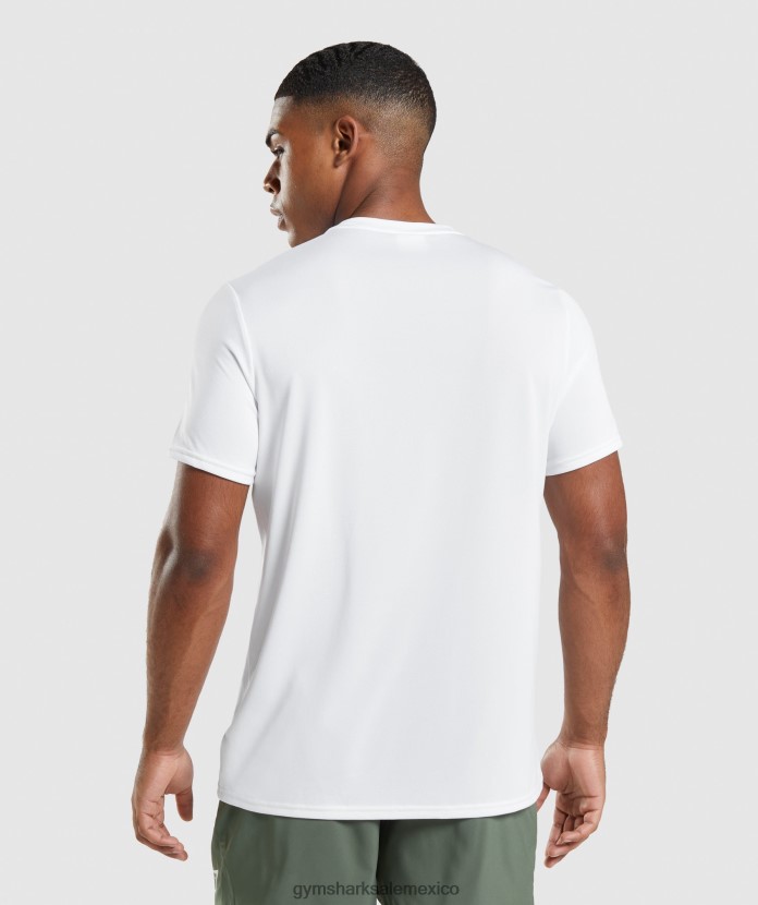 Gymshark camiseta de corte regular de llegada blanco hombres 04BZTL607 - Gymshark Mexico