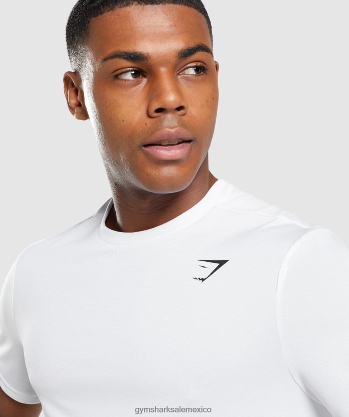 Gymshark camiseta de corte regular de llegada blanco hombres 04BZTL607 - Gymshark Mexico