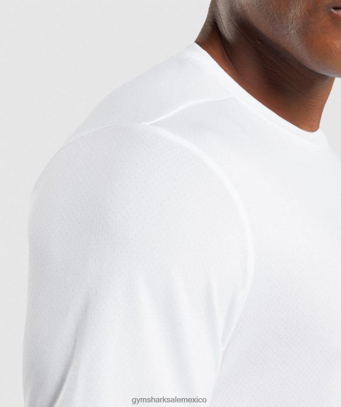 Gymshark camiseta de corte regular de llegada blanco hombres 04BZTL607 - Gymshark Mexico