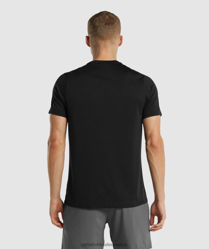 Gymshark camiseta de corte regular de llegada negro hombres 04BZTL654 - Gymshark México