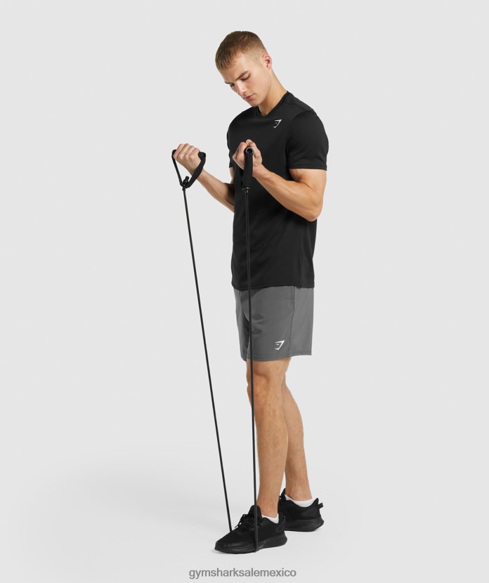 Gymshark camiseta de corte regular de llegada negro hombres 04BZTL654 - Gymshark México