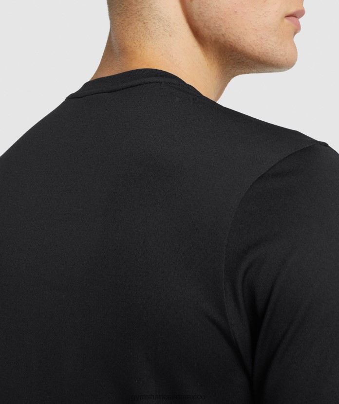 Gymshark camiseta de corte regular de llegada negro hombres 04BZTL654 - Gymshark México