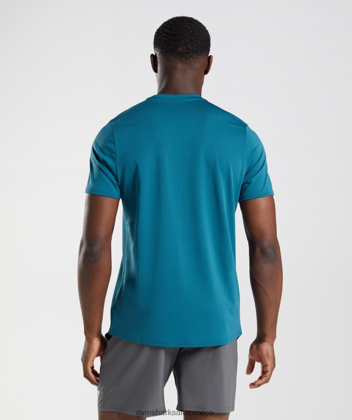 Gymshark camiseta de llegada azul atlántico hombres 04BZTL759 - Gymshark México