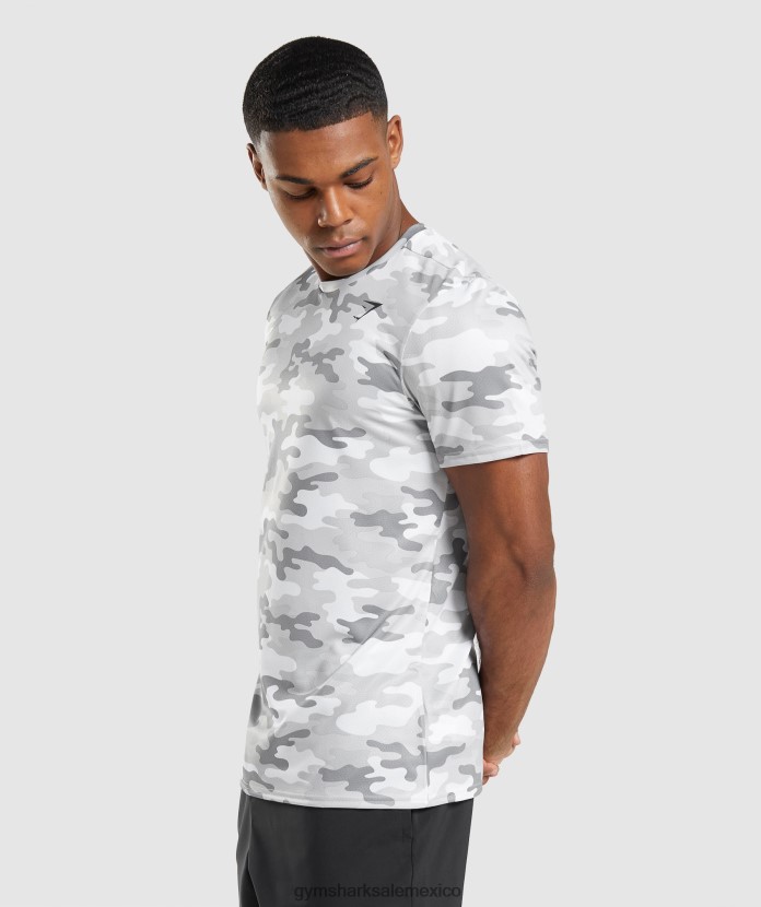 Gymshark camiseta de llegada camuflaje gris claro hombres 04BZTL691 - Gymshark Mujer