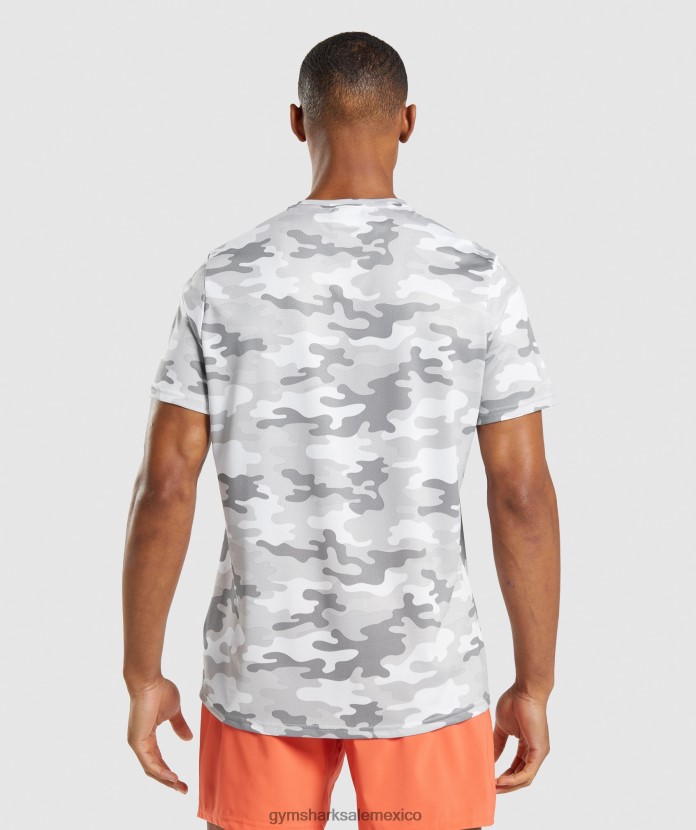 Gymshark camiseta de llegada estampado gris claro hombres 04BZTL724 - Gymshark México