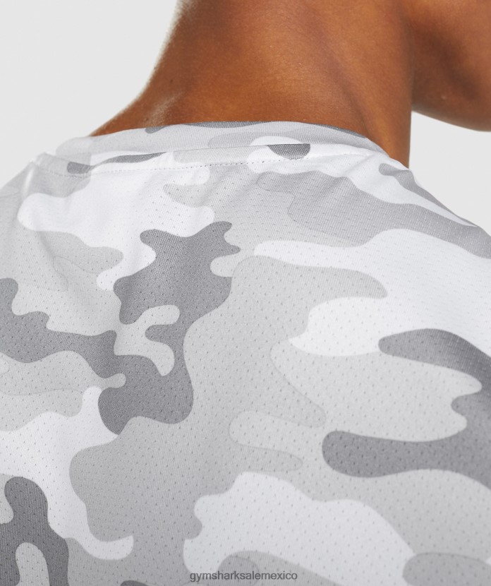 Gymshark camiseta de llegada estampado gris claro hombres 04BZTL724 - Gymshark México