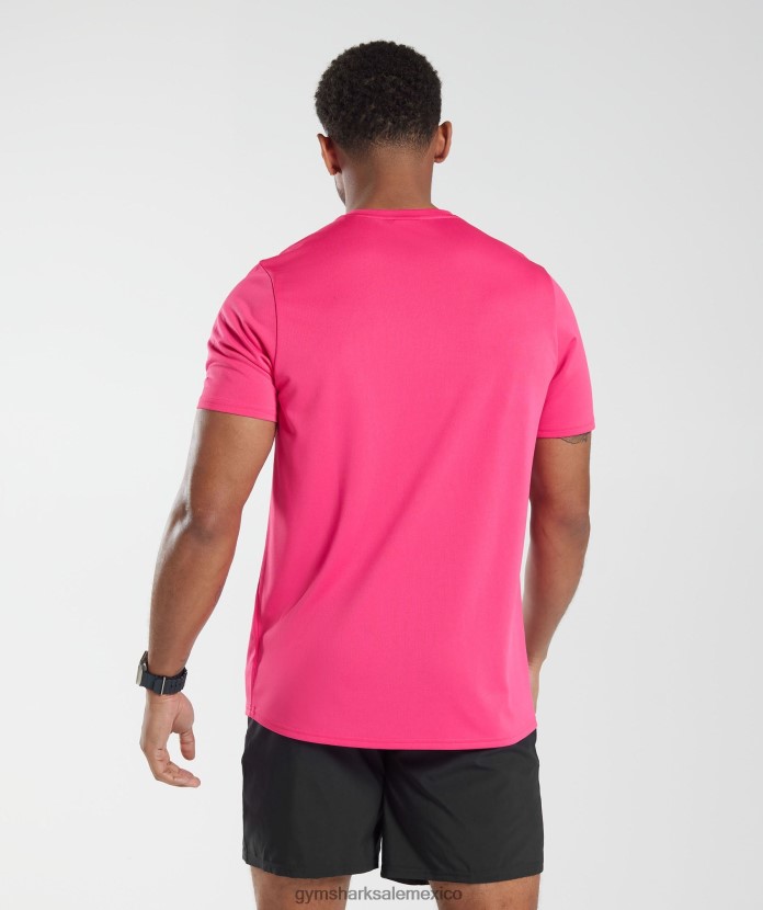 Gymshark camiseta de llegada fucsia brillante hombres 04BZTL774 - Gymshark México