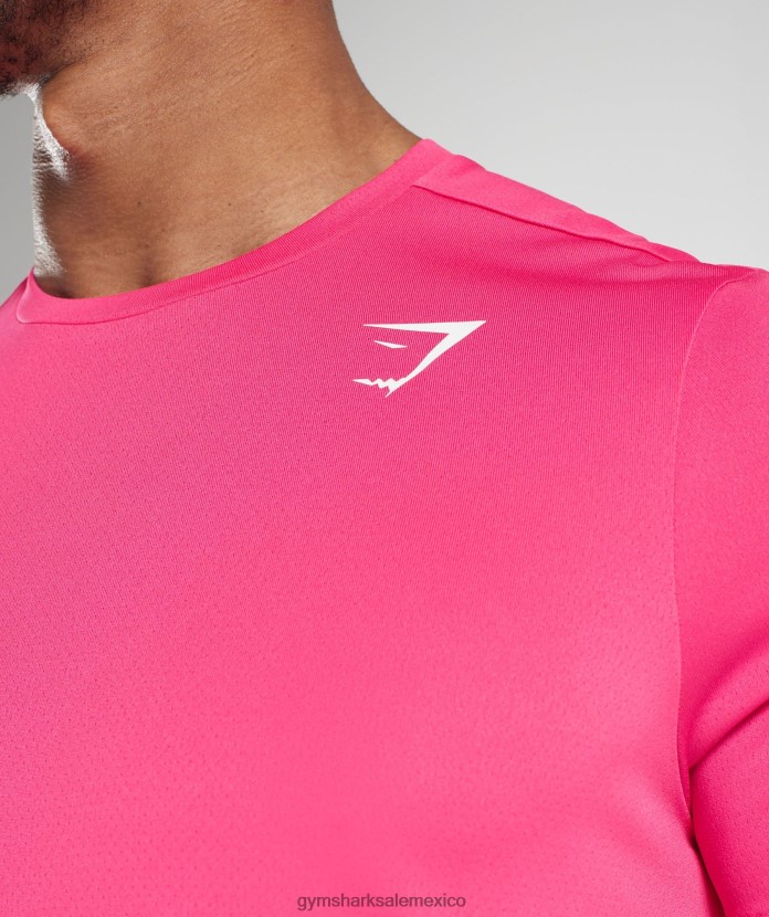 Gymshark camiseta de llegada fucsia brillante hombres 04BZTL774 - Gymshark México
