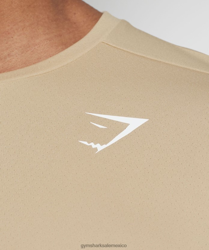 Gymshark camiseta de llegada marrón tostado hombres 04BZTL785 - Gymshark Hombre