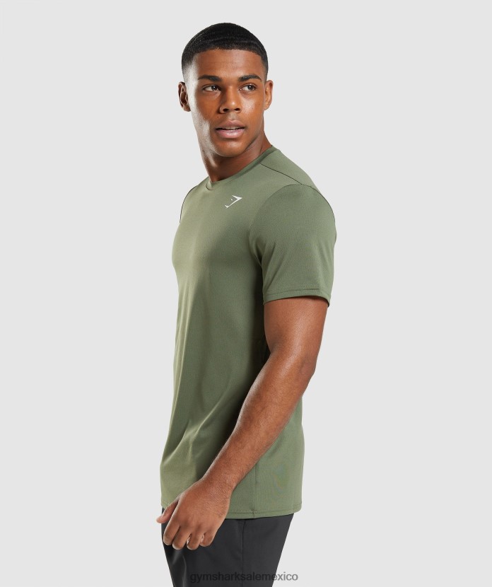 Gymshark camiseta de llegada núcleo de oliva hombres 04BZTL627 - Gymshark Mexico