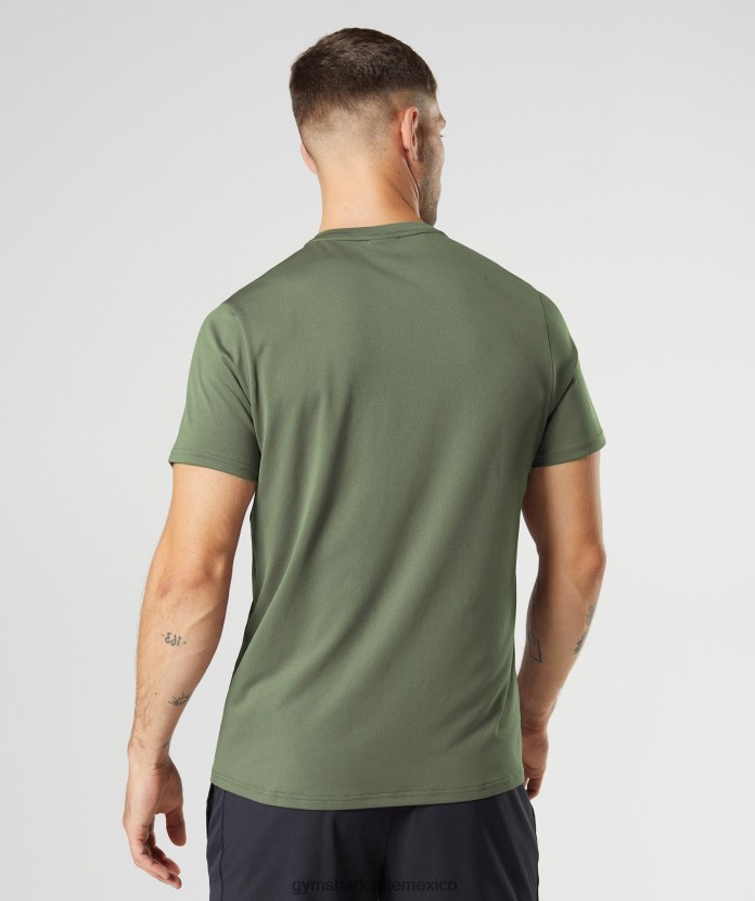 Gymshark camiseta de llegada núcleo de oliva hombres 04BZTL732 - Gymshark Mexico