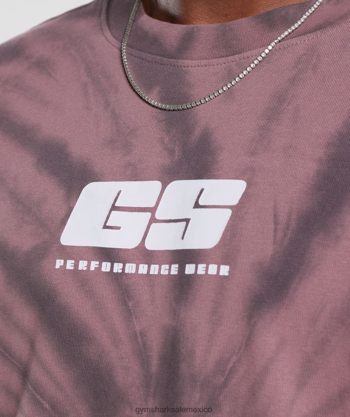 Gymshark camiseta de manga larga del día de descanso Granate polvoriento/gris silueta/lavado óptico en espiral hombres 04BZTL771 - Gymshark Mujer