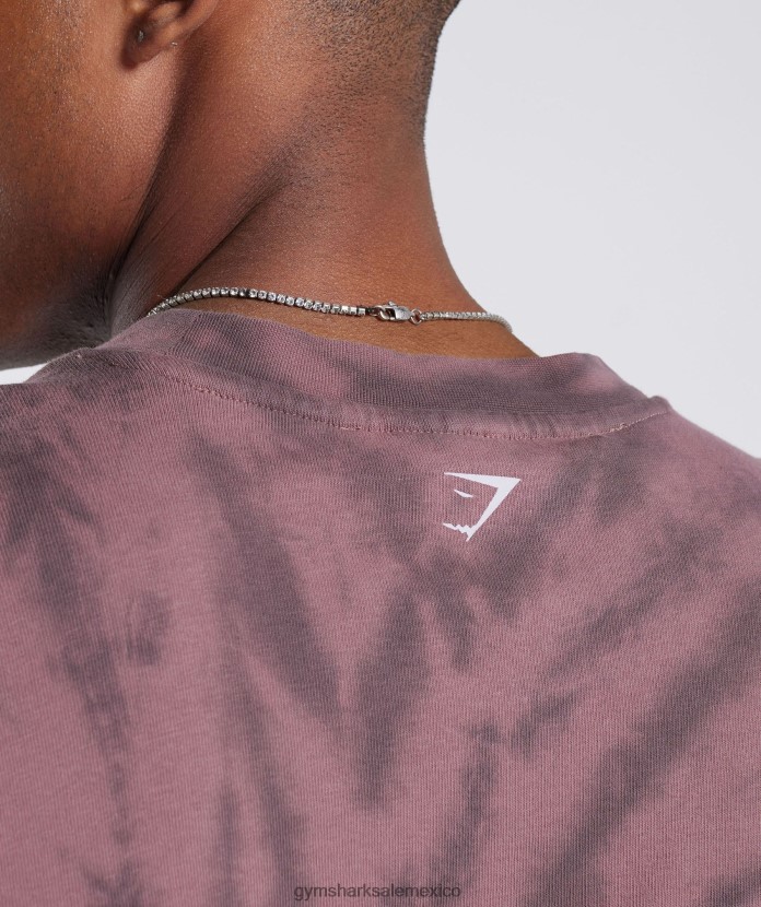 Gymshark camiseta de manga larga del día de descanso Granate polvoriento/gris silueta/lavado óptico en espiral hombres 04BZTL771 - Gymshark Mujer