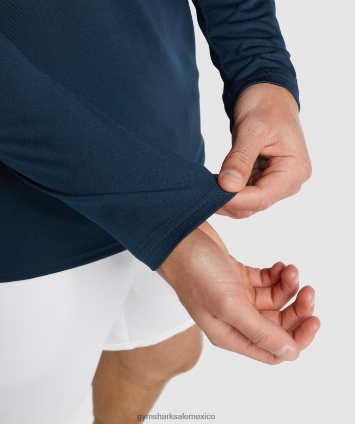 Gymshark camiseta de manga larga llegada marina de guerra hombres 04BZTL598 - Gymshark Sale