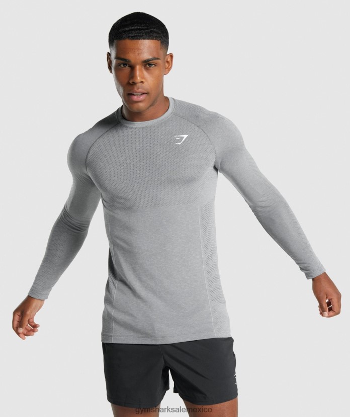 Gymshark camiseta de manga larga sin costuras vital light marga de carbón hombres 04BZTL712 - Gymshark Mexico