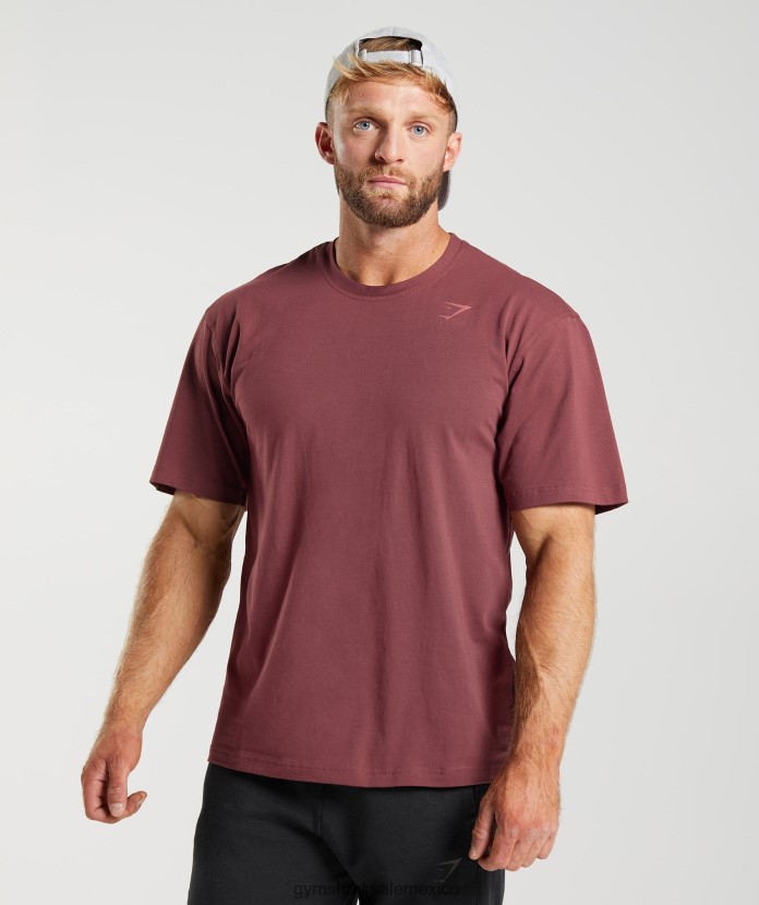 Gymshark camiseta de poder marrón cereza hombres 04BZTL688 - Gymshark Sale