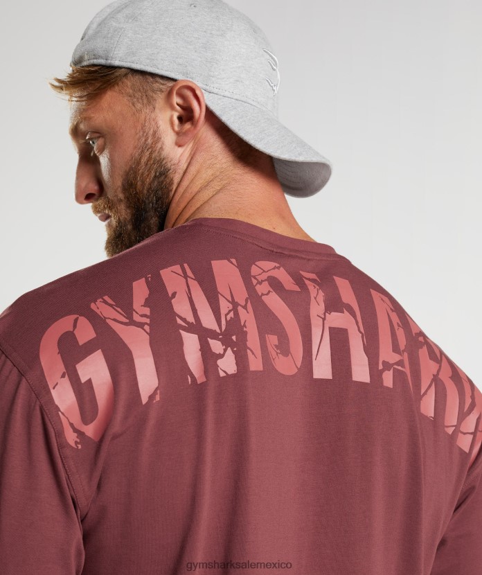 Gymshark camiseta de poder marrón cereza hombres 04BZTL688 - Gymshark Sale