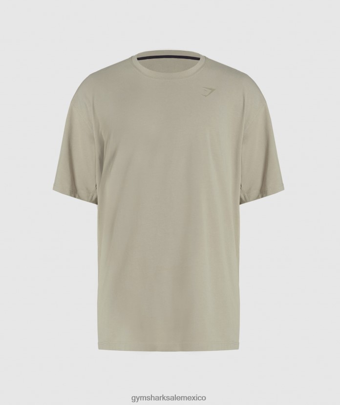 Gymshark camiseta de poder marrón crudo hombres 04BZTL576 - Gymshark Mujer