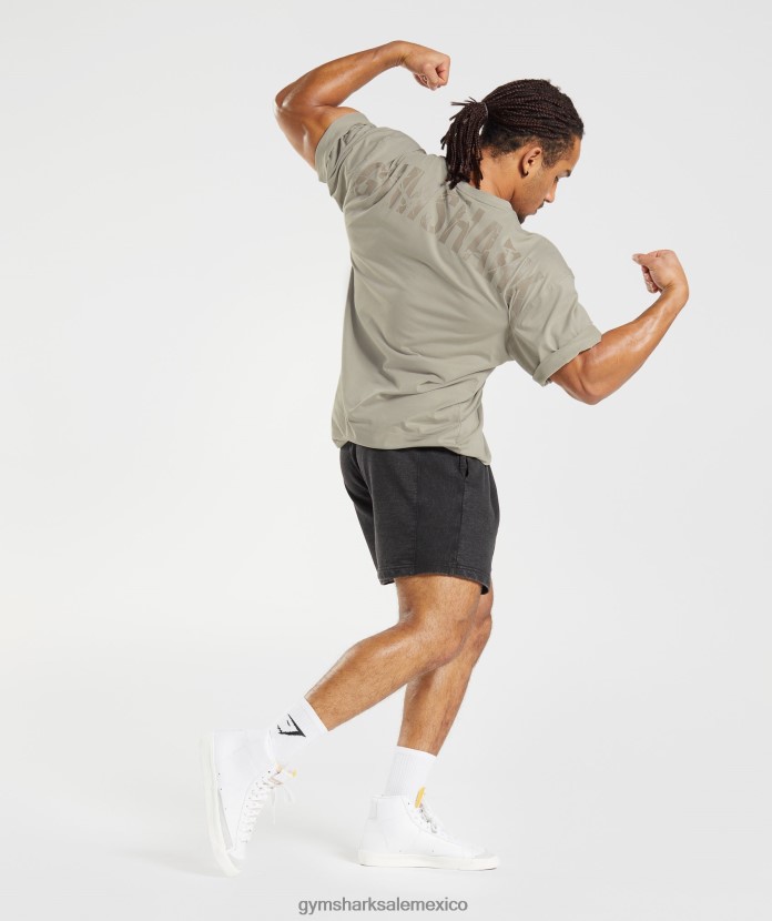 Gymshark camiseta de poder marrón crudo hombres 04BZTL576 - Gymshark Mujer