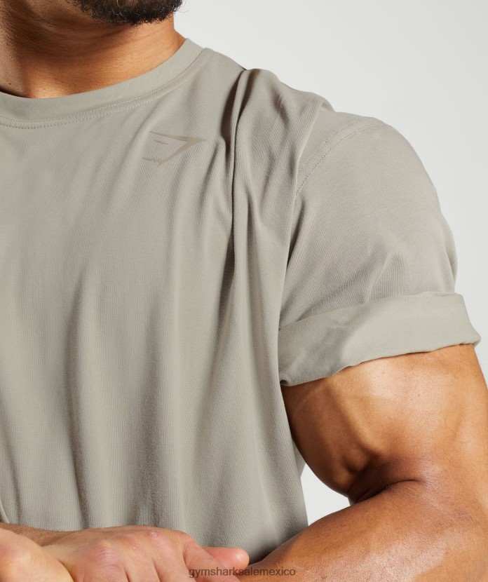 Gymshark camiseta de poder marrón crudo hombres 04BZTL576 - Gymshark Mujer