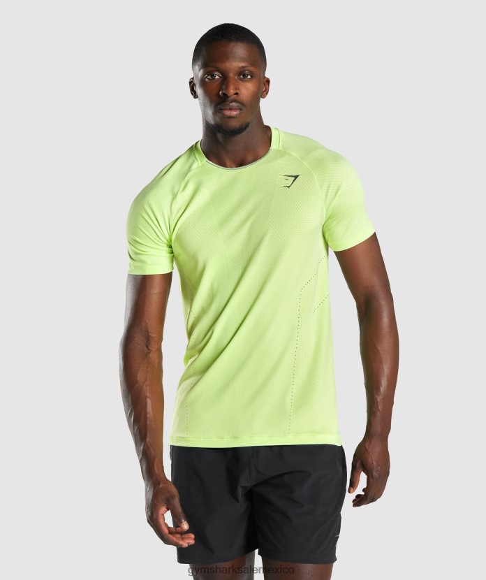 Gymshark camiseta de rendimiento apex verde hombres 04BZTL733 - Gymshark Sale