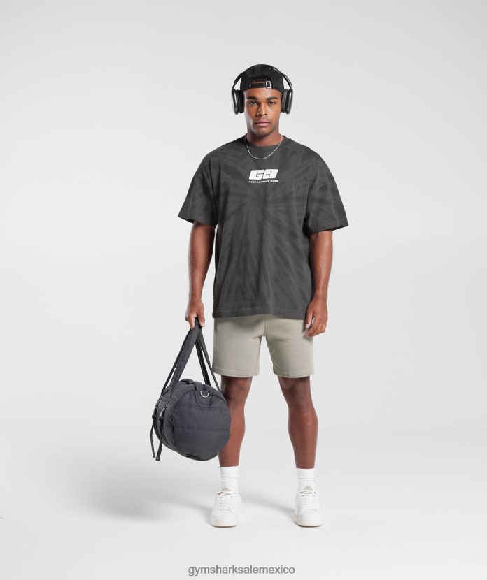 Gymshark camiseta del día de descanso silueta gris/negro/lavado óptico en espiral hombres 04BZTL772 - Gymshark Mexico