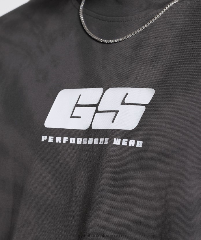 Gymshark camiseta del día de descanso silueta gris/negro/lavado óptico en espiral hombres 04BZTL772 - Gymshark Mexico