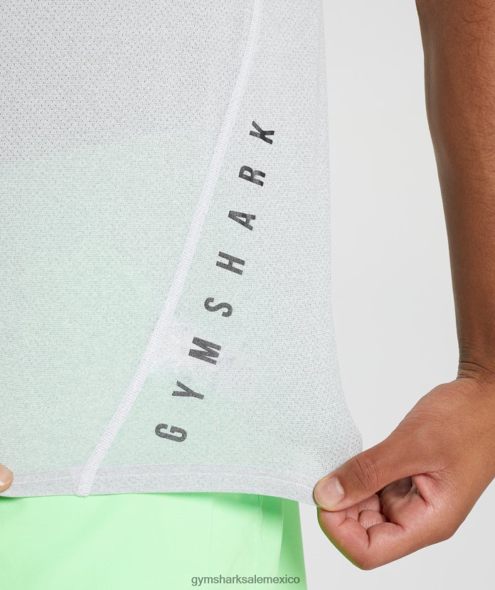 Gymshark camiseta deportiva blanco/gris ahumado jaspeado hombres 04BZTL756 - Gymshark Mujer