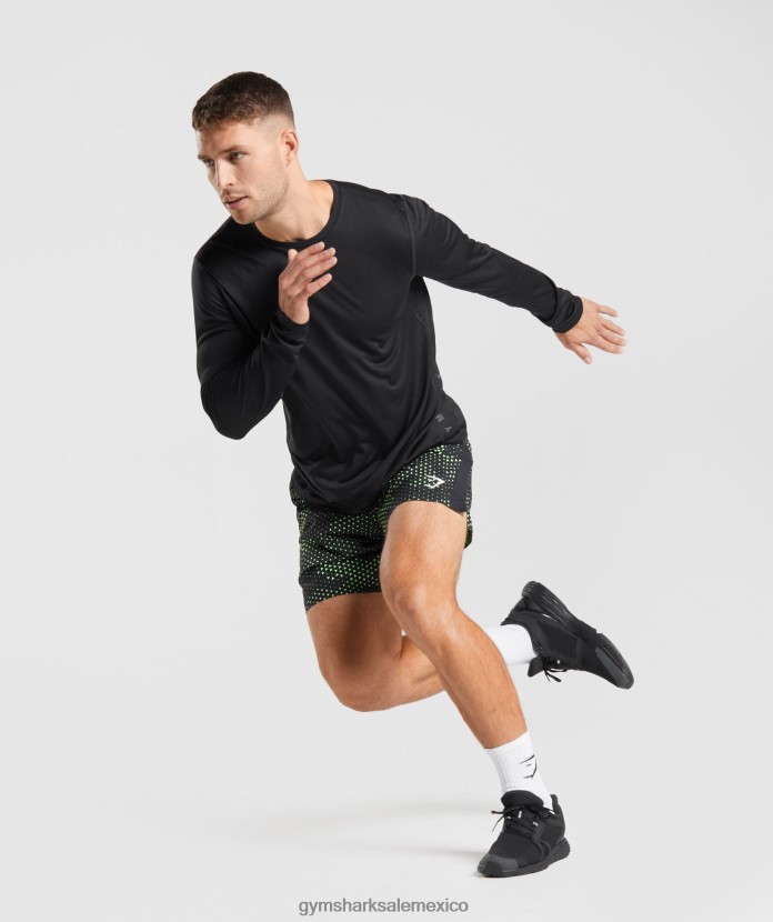 Gymshark camiseta deportiva de manga larga negro/negro jaspeado hombres 04BZTL584 - Gymshark México